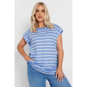 Yours Women's Grown On Sleeve Stripe T-Shirt in Blue Size: 22-24 Blue 22-24 Yours Women's Grown On Sleeve Stripe T-Shirt in Blue Size: 22-24 Blue 22-24