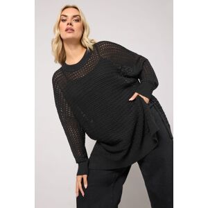 Yours Women's Knitted Side Split Jumper in Black Size: 22-24 Black 22-24 Yours Women's Knitted Side Split Jumper in Black Size: 22-24 Black 22-24