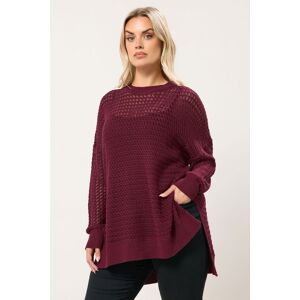 Yours Women's Knitted Side Split Jumper in Burgundy Size: 22-24 Burgundy 22-24 Yours Women's Knitted Side Split Jumper in Burgundy Size: 22-24 Burgundy 22-24
