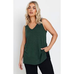 Yours Women's Knitted Vest Top in Emerald Size: 22-24 Emerald 22-24 Yours Women's Knitted Vest Top in Emerald Size: 22-24 Emerald 22-24