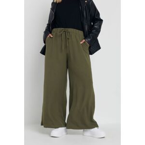 Yours Women's Crepe Wide Leg Trousers in Light Khaki Size: 26-28 Light Khaki 26-28 Yours Women's Crepe Wide Leg Trousers in Light Khaki Size: 26-28 Light Khaki 26-28