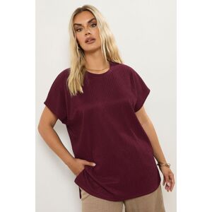 Yours Women's Textured Metallic Top in Burgundy Size: 26-28 Burgundy 26-28 Yours Women's Textured Metallic Top in Burgundy Size: 26-28 Burgundy 26-28