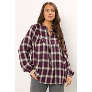 Yours Women's Check Tie Neck Blouse in Burgundy Size: 20 Burgundy 20 Yours Women's Check Tie Neck Blouse in Burgundy Size: 20 Burgundy 20