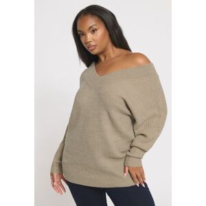 Yours Women's V-Neck Knitted Jumper in Natural Size: 26-28 Natural 26-28 Yours Women's V-Neck Knitted Jumper in Natural Size: 26-28 Natural 26-28
