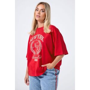 Yours Women's 'New York Members Club' Slogan T-Shirt in Red Size: 20 Red 20 Yours Women's 'New York Members Club' Slogan T-Shirt in Red Size: 20 Red 20