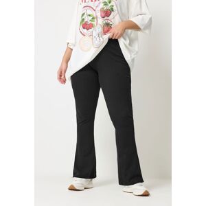 Yours Women's Elasticated Flared Leggings in Black Size: 20 Black 20 Yours Women's Elasticated Flared Leggings in Black Size: 20 Black 20