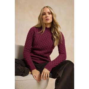 Long Tall Sally Women's Tall Cable Knit Jumper in Burgundy Size: 22-24 Burgundy 22-24 Long Tall Sally Women's Tall Cable Knit Jumper in Burgundy Size: 22-24 Burgundy 22-24