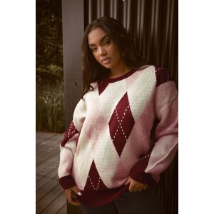 Yours Women's Argyle Knitted Jumper in Ivory Size: 18-20 Ivory 18-20 Yours Women's Argyle Knitted Jumper in Ivory Size: 18-20 Ivory 18-20