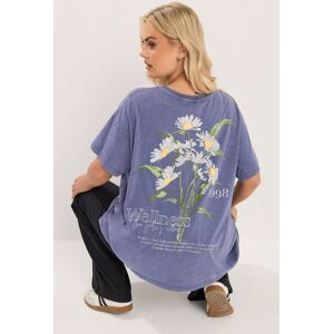 Yours Women's 'Wellness' Daisy Back Print T-Shirt in Blue Size: 20 Blue 20 Yours Women's 'Wellness' Daisy Back Print T-Shirt in Blue Size: 20 Blue 20