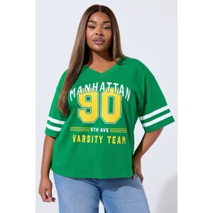 Yours Women's 'Manhattan 90' Varsity Print T-Shirt in Green Size: 20 Green 20 Yours Women's 'Manhattan 90' Varsity Print T-Shirt in Green Size: 20 Green 20