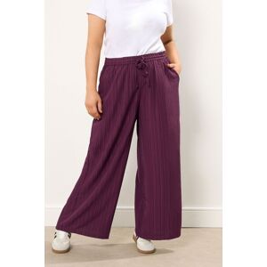 Yours Women's Crinkle Wide Leg Trousers in Red Size: 26-28 Red 26-28 Yours Women's Crinkle Wide Leg Trousers in Red Size: 26-28 Red 26-28