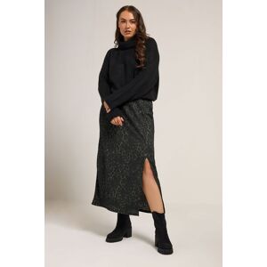 Yours Women's Leopard Textured Tube Skirt in Dark Green Size: 26-28 Dark Green 26-28 Yours Women's Leopard Textured Tube Skirt in Dark Green Size: 26-28 Dark Green 26-28