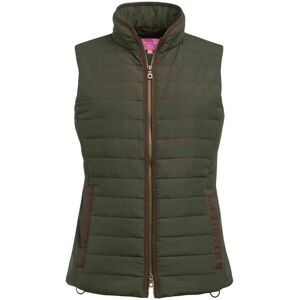 Brook Taverner Women's Madison Quilted Gilet in Dark Olive Size: Large Dark Olive L Brook Taverner Women's Madison Quilted Gilet in Dark Olive Size: Large Dark Olive L