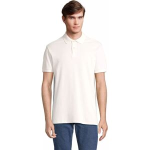 SOLS Pacific Unisex Cotton Polo Shirt - Twin Needle Stitch - Off White SOLS Pacific Unisex Cotton Polo Shirt - Twin Needle Stitch - Off White
