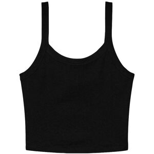 Bella + Canvas Women's Plain Micro-Rib Spaghetti Strap Tank Top in Black Size: XS Black XS Bella + Canvas Women's Plain Micro-Rib Spaghetti Strap Tank Top in Black Size: XS Black XS