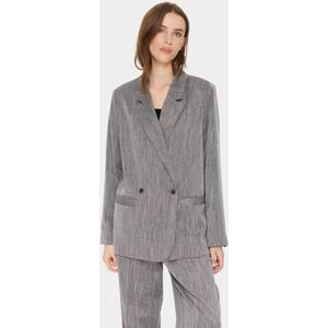 Saint Tropez Women's GlendaSZ Double-breasted Blazer in Grey Size: Medium Grey M Saint Tropez Women's GlendaSZ Double-breasted Blazer in Grey Size: Medium Grey M