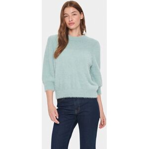 Saint Tropez Women's BanniSZ Fluffy Knit Jumper in Blue Size: Medium Blue M Saint Tropez Women's BanniSZ Fluffy Knit Jumper in Blue Size: Medium Blue M