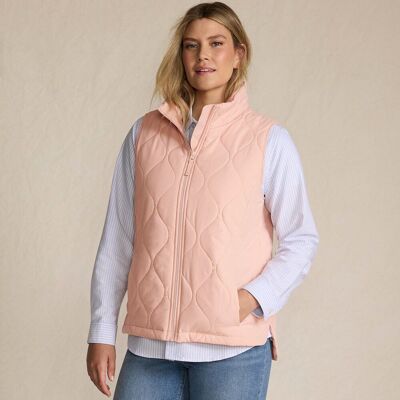 lands end Lands' End Women's Insulated FeatherFree Onion Quilted Gilet in Baby Pink Size: 10-12 Baby Pink 10-12 lands end Lands' End Women's Insulated FeatherFree Onion Quilted Gilet in Baby Pink Size: 10-12 Baby Pink 10-12