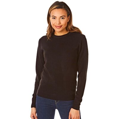 Light & Shade Women's Supersoft Crew Neck Knit Jumper in Black Size: Medium Black M Light & Shade Women's Supersoft Crew Neck Knit Jumper in Black Size: Medium Black M
