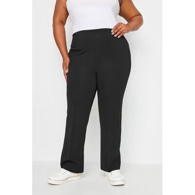 Yours Women's Ribbed Bootcut Trousers in Black Size: 22L Black 22L Yours Women's Ribbed Bootcut Trousers in Black Size: 22L Black 22L