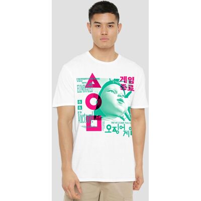 Netflix Collection Young Hee Overlay White T-Shirt - T-Shirt Netflix Collection Young Hee Overlay White T-Shirt - T-Shirt