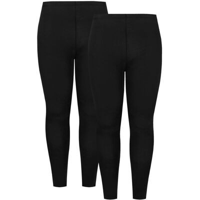 Yours Women's 2 Pack Leggings in Black Size: 32S Black 32S Yours Women's 2 Pack Leggings in Black Size: 32S Black 32S