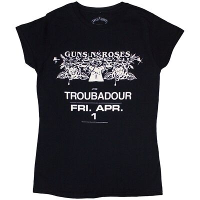 Rock Off Guns N' Roses Ladies T-shirt - Troubadour Flyer - T-shirt Rock Off Guns N' Roses Ladies T-shirt - Troubadour Flyer - T-shirt