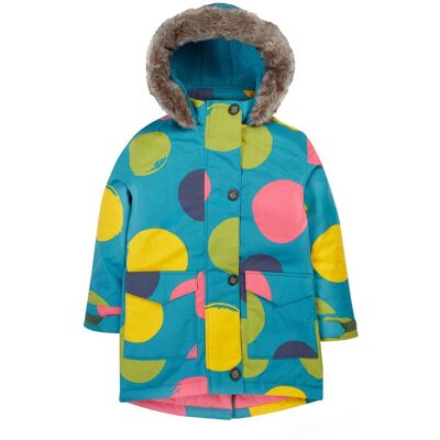 Frugi Girl's Penhale Parka in Blue Size: 7-8 Years Blue 7-8 Years Frugi Girl's Penhale Parka in Blue Size: 7-8 Years Blue 7-8 Years
