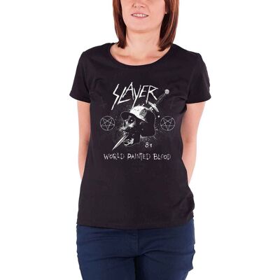 Hey Rusty Slayer Ladies Dagger Skull Black T-shirt Hey Rusty Slayer Ladies Dagger Skull Black T-shirt
