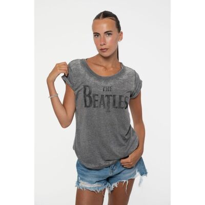 HeyRusty The Beatles Ladies T-shirt - Drop T Logo - Grey HeyRusty The Beatles Ladies T-shirt - Drop T Logo - Grey