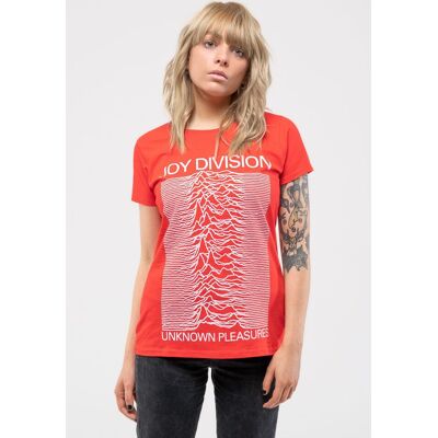 Joy Division Unknown Pleasures Red XS T-shirt - T-shirt Joy Division Unknown Pleasures Red XS T-shirt - T-shirt