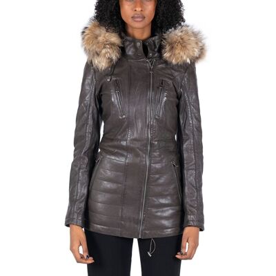 TruClothing Women's Mid Length Hooded Parka Jacket in Brown Size: 4XL Brown 4XL TruClothing Women's Mid Length Hooded Parka Jacket in Brown Size: 4XL Brown 4XL