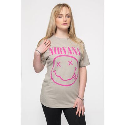 Nirvana Unisex Purple Smiley T-Shirt - T-Shirt Nirvana Unisex Purple Smiley T-Shirt - T-Shirt