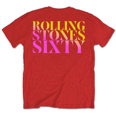 The Rolling Stones Unisex Sixty Gradient Text T-shirt The Rolling Stones Unisex Sixty Gradient Text T-shirt