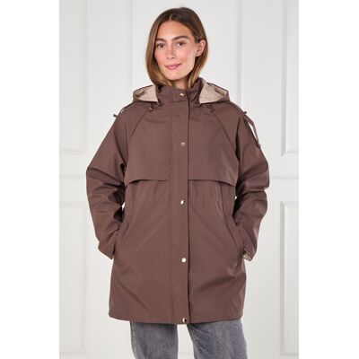 Love Sunshine Women's Chocolate & Stone Reversible Parka in Brown Size: Small Brown S Love Sunshine Women's Chocolate & Stone Reversible Parka in Brown Size: Small Brown S