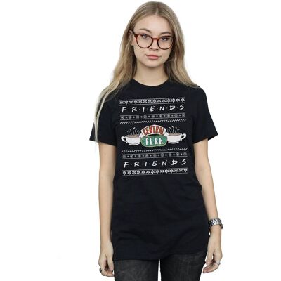 Absolute Cult Friends XXX-Large Black Cotton Boyfriend T-Shirt Absolute Cult Friends XXX-Large Black Cotton Boyfriend T-Shirt