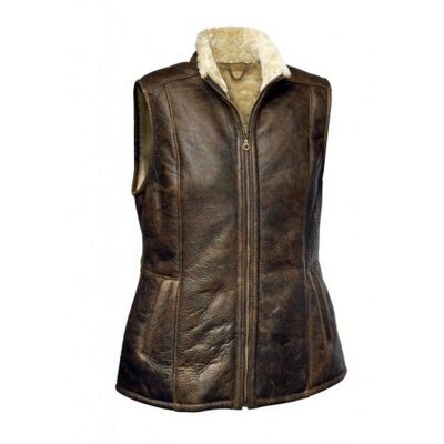 Eastern Counties Leather Women's Gilly Sheepskin Gilet in Chocolate Size: 16 Chocolate 16 Eastern Counties Leather Women's Gilly Sheepskin Gilet in Chocolate Size: 16 Chocolate 16