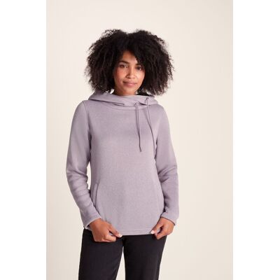 TOG24 Women's 'Acer' Oversized Supersoft Knitlook Fleece Hoody in Pale Lilac Size: 24 Pale Lilac 24 TOG24 Women's 'Acer' Oversized Supersoft Knitlook Fleece Hoody in Pale Lilac Size: 24 Pale Lilac 24