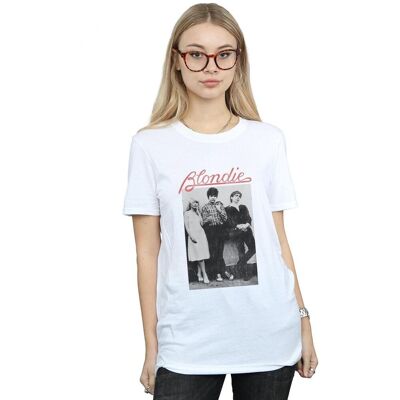 Blondie White Boyfriend Cotton T-Shirt - Official Licensed Music Merch Blondie White Boyfriend Cotton T-Shirt - Official Licensed Music Merch