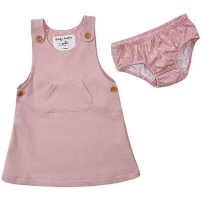 Dotty Dungarees Girl's Pink Diddy Dress Size: 6-12 m Pink 6-12 m Dotty Dungarees Girl's Pink Diddy Dress Size: 6-12 m Pink 6-12 m