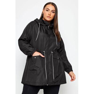 Yours Women's Lightweight Parka Jacket in Black Size: 26-28 Black 26-28 Yours Women's Lightweight Parka Jacket in Black Size: 26-28 Black 26-28