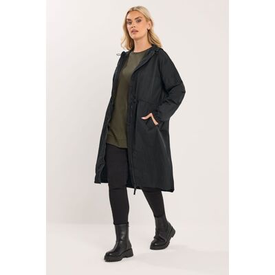 Yours Women's Lightweight Longline Parka Jacket in Black Size: 26-28 Black 26-28 Yours Women's Lightweight Longline Parka Jacket in Black Size: 26-28 Black 26-28