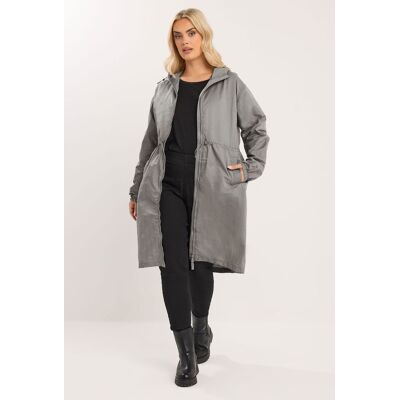 Yours Women's Lightweight Longline Parka Jacket in Grey Size: 16 Grey 16 Yours Women's Lightweight Longline Parka Jacket in Grey Size: 16 Grey 16