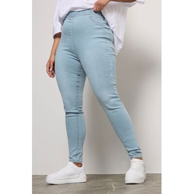 Yours Women's Pull On Stretch Jenny Jeggings in Light Blue Size: 14S Light Blue 14S Yours Women's Pull On Stretch Jenny Jeggings in Light Blue Size: 14S Light Blue 14S