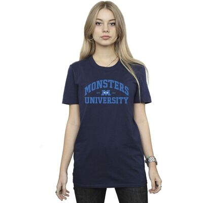 Disney Navy Blue Monsters University Logo Cotton Boyfriend T-Shirt Disney Navy Blue Monsters University Logo Cotton Boyfriend T-Shirt