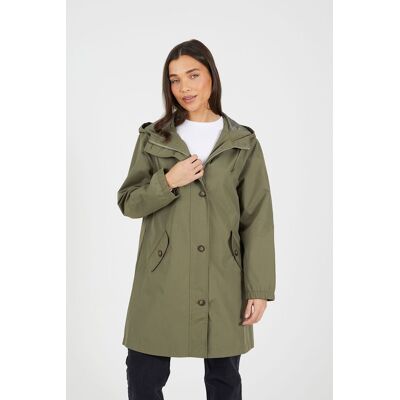Brave Soul Women's Lightweight Parka Style Hooded Jacket in Light Khaki Size: 10 Light Khaki 10 Brave Soul Women's Lightweight Parka Style Hooded Jacket in Light Khaki Size: 10 Light Khaki 10