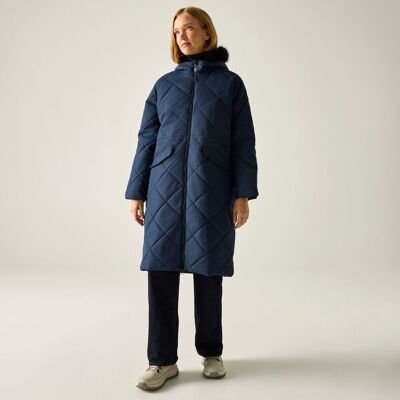 Regatta Women's Freyla Hooded Water-Repellent Insulating Padded Jacket in Navy Size: 16 Navy 16 Regatta Women's Freyla Hooded Water-Repellent Insulating Padded Jacket in Navy Size: 16 Navy 16