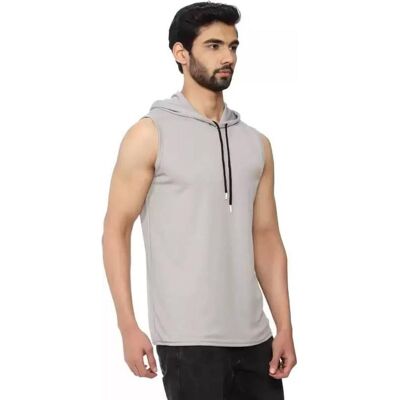 Proact Men's Sleeveless Hoodie in Grey Size: 3XL Grey 3XL Proact Men's Sleeveless Hoodie in Grey Size: 3XL Grey 3XL