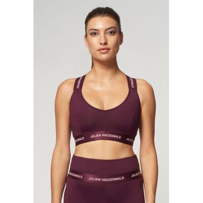 TLC Sport Women's St Tropez Cross Back Bra in Burgundy Size: Medium Burgundy M TLC Sport Women's St Tropez Cross Back Bra in Burgundy Size: Medium Burgundy M