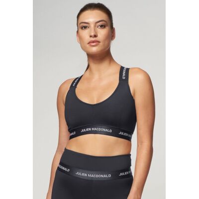 TLC Sport Women's St Tropez Cross Back Bra in Mid Grey Size: Large Mid Grey L TLC Sport Women's St Tropez Cross Back Bra in Mid Grey Size: Large Mid Grey L
